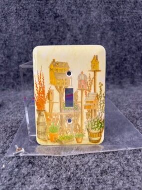 Garden Light Switch Plate Cover Mary Engelbreit Art Bird Houses Flowers Country